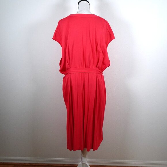 Calvin Klein T-Shirt Dress Women's Plus Size 24W Pink Coral Button Front - Picture 5 of 11